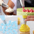 5 Pack Extra Large Piping Nozzles, 1B 1C 1E 1M 2D# Seamless Stainless Steel Piping Icing Tips for Cupcakes...