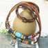 Boho Necklace Woman Tribal Layered Necklace Retro Boho Style Turquoise Necklace Braided Necklace for Woman Retro Fashion Adjustable Hemp Cords Woo...