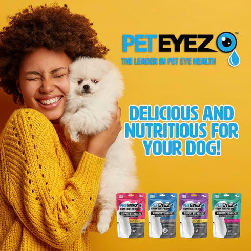 Pet Eyez Tear Stain Remover Vitamin Treats for Dogs - Support Eye Health & Reduce Itching & Tear Stain Buildup - 100% Natural Dog Treats w/Superfo...