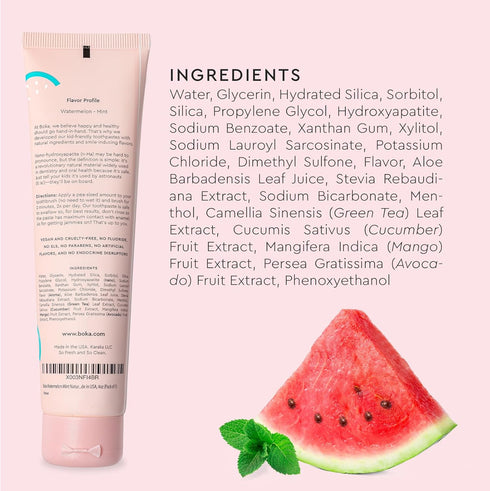 Boka Fluoride Free Toothpaste- Nano Hydroxyapatite, Remineralizing, Sensitive Teeth, Whitening- Dentist Recommended for Adult, Kids Oral Care- Wat...