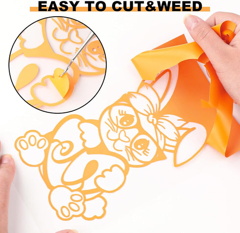 CAREGY Iron on Heat Transfer Vinyl Roll HTV (12''x5',Light Orange)...