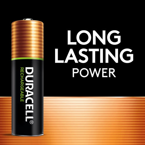 Duracell Rechargeable AAA Batteries, 2 Count Pack, Triple A Battery for Long-lasting Power, All-Purpose Pre-Charged Battery for Household and Busi...