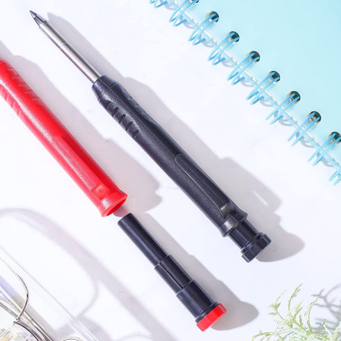 Mechanical Carpenter Pencils Set Including 1 Engraving Pen, 3pcs 2.0 mm Mechanical Pencils with 12pcs Refills, 3pcs 2.8 mm Deep Hole Woodworking P...