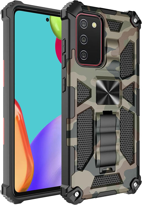 Ysnzaq Phone Case for Samsung Galaxy A03S (Not A03),Camouflage Sturdy Phone Case with Heavy Duty Shockproof Military Grade Protection and Built-in...