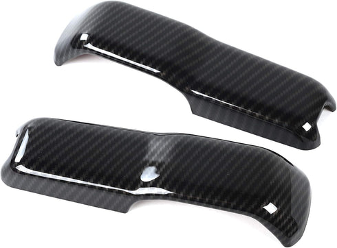 CheroCar JL Engine Hood Hinge Cover Decoration Cover Stickers Rec Exterior Accessories for Jeep Wrangler JL & Jeep Gladiator JT 2018-2025(Carbon F...