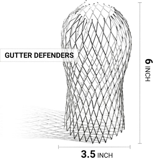 8-Pack Aluminum Gutter Guard Filters - Weather-Resistant Leaf Strainers for Downspouts - Easy Install, Rust-Proof Mesh - 3.5" Width, 6.5" Height...
