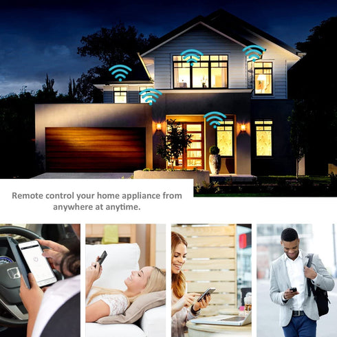 Seamless Home Automation: Smart Plug with 3-Prong Grounded Outlet - Control Electrical Devices Remotely, Compatible with Alexa and Google Home, Ef...