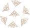 LiQunSweet 100 Pcs Wood Slice Carving Ornament Cut Out Paintable Wooden Guard Edge Cover Triangle Book Corner Protector for Jewelry Case Box Book ...