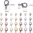YAKA 245pcs 1 Box 7 Colors Alloy Lobster Clasp DIY Jewelry Bracelet Necklace Making Fastener Hooks (16x9mm)...