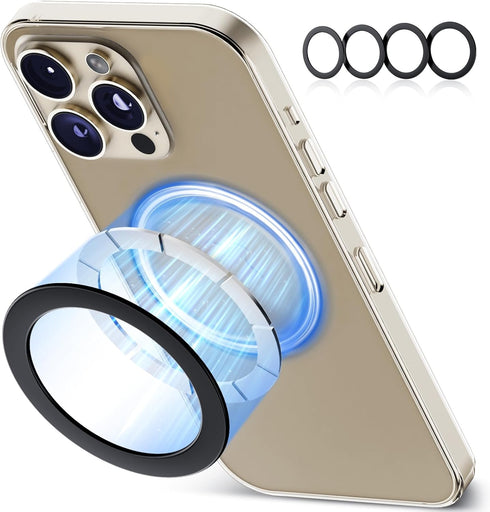 4Pcs Magnetic Sticker for Magsafe, Mag Safe Adhesive Ring Adapter Compatible with iPhone 15/14 /13/12, Samsung S24 Ultra, Cell Phone Case Magnet C...