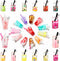 Hicarer 48 Pieces Resin Ice Cream Cup Charms Pendants Colorful Glass Fruit Drink Cup Bottle Charms Fruit Tea Mini Bottle Charm Pendants for DIY Ke...