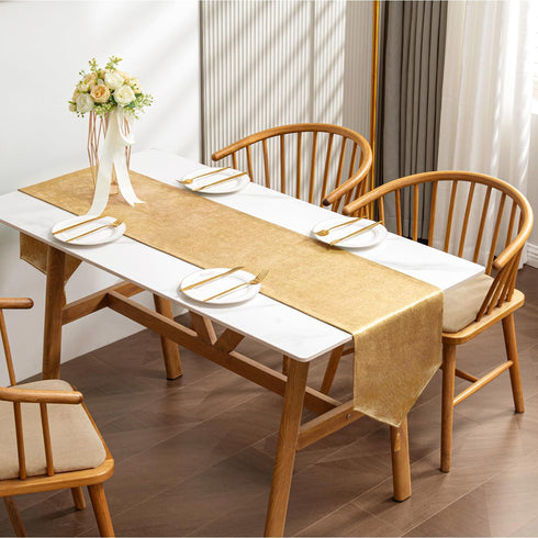 BALCONY & FALCON Table Runner with Tassels Machine Washable Luxury Home Decorative Dresser Scarves for Dining Party Banquets Wedding Birthday 14 x...