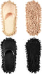 2 Pairs Microfiber Cleaning Mop Slippers for Floor Cleaning House Mop Shoes Men and Women Washable Unisex Dusting Slippers Dirt Cleaning Tool Supp...