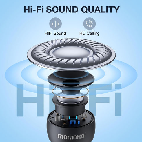 The Smallest Mini Bluetooth Speaker Wireless Tiny Speakers with Built in Mic,TWS Pairing Portable Speaker for Hiking, Running, Car, Outdoor, Trave...