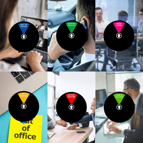Privacy Door Sign, Do Not Disturb/Come in Welcome/Out of Office/in a Meeting/Back Soon/Working Remotely Sign, That Lets Others Know Whether You're...