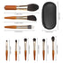 Unaone 9 Piece Makeup Brushes Set, Professional Travel Small Makeup Brushes with PU Makeup Brush Bag, Portable Cosmetics Brushes for Eyeshadow, Po...