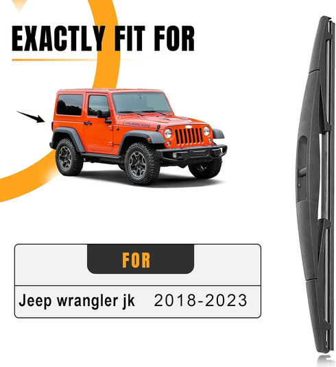 AUTOBOO Rear Wiper Blade Replacement for Jeep Wrangler 2023-2018 -OEM Factory Replacement Accessories Parts 19239591,Blades 12 inch...