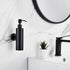 BATHSIR Matte Black Soap Dispenser, Refillable Shower Soap Dispenser Wall Mounted, Stainless Steel Clear Hand Soap Dispenser with Pump for Bathroo...