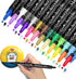 Dual Tip Acrylic Paint Pens, 26 Colors, Medium and Brush Tips, Ideal for Rock Painting, Ceramic, Wood, Plastic, Calligraphy, Scrapbooking, Card Ma...