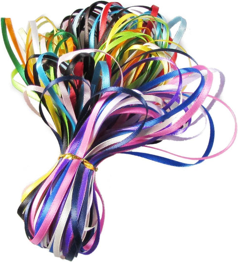 36yd(18x2yd) 1/8" Satin Ribbons for Hair Bows, Floral Designs, Gift Wrapping, Sewing and Crafts...
