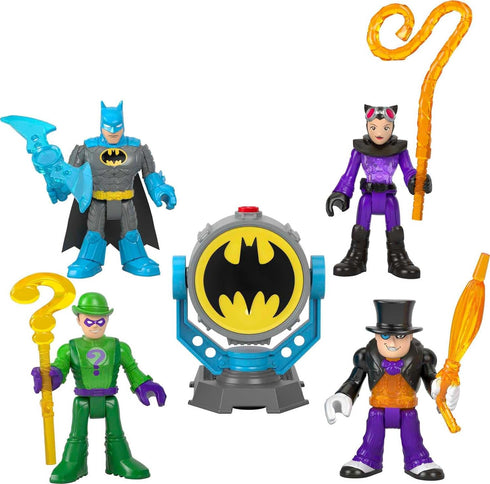 Fisher-Price Imaginext DC Super Friends Batman Toys Bat-Tech Bat-Signal Multipack with 4 Figures & Accessories for Pretend Play Ages 3+ Years...