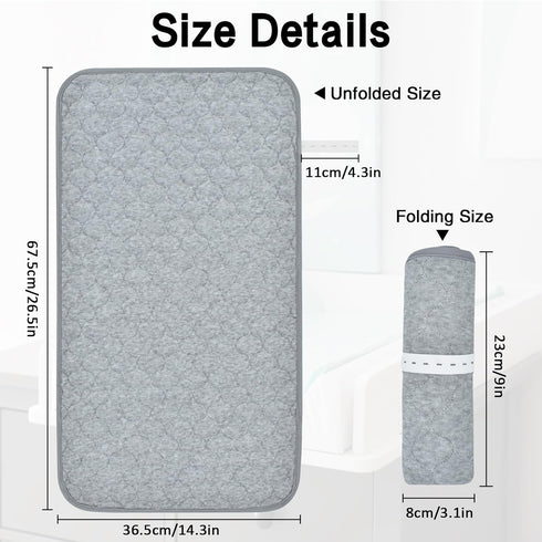 3Pack Baby Changing Pad Liners 27" x 14" Waterproof Longer Changing Mat Sheet Washable Reusable Baby Diaper Changing Table Cover (Grey)...