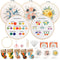 Embroidery Kit for Beginners, Starters with Stamped Pattern, 5 Sets Cross Stitch Kits for Adults Hand Craft Lover with Embroidery Cloth, Hoop, Col...