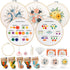 Embroidery Kit for Beginners, Starters with Stamped Pattern, 5 Sets Cross Stitch Kits for Adults Hand Craft Lover with Embroidery Cloth, Hoop, Col...