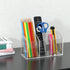 Acrylic Pen Holder Box 3 Compartments, Clear Pencil Storage Organizer for Desk or Wall, Acrylic Organizer Holder for Pens, Office Desk Accessories...