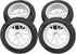 OD 75mm/2.95'' Rubber Tires & Plastic Wheel Rims 12mm Hex Compatible with Traxxas HSP Tamiya HPI Kyosho 1/10 On-Road Touring Racing Car,WLtoys 1/1...