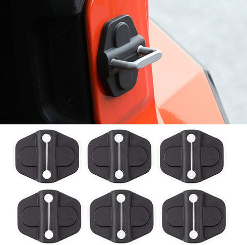 8-Pack Door Screw Protector Cover Trim Door Lock Cover for 2018 2019 2020 2021 2022 2023 2024 Jeep Wrangler JL JT 4XE Sport S Rubicon Deluxe Sport...