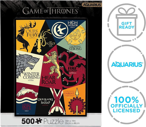 AQUARIUS - Games Of Thrones Mottos 500 Piece Jigsaw Puzzle...