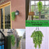 Fake Fern Artificial Hanging Ferns Outdoor Faux Hanging Greenery Plant Indoor UV Resistant Plastic Plants for Wall, Wedding Party, Holiday Decor-2...