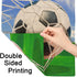 Moslion Soccer Garden Flag Vertical Double Sided Sports White and Black Football in Ball Net in Green Field Grass Blue Sky House Flags Home Burlap...