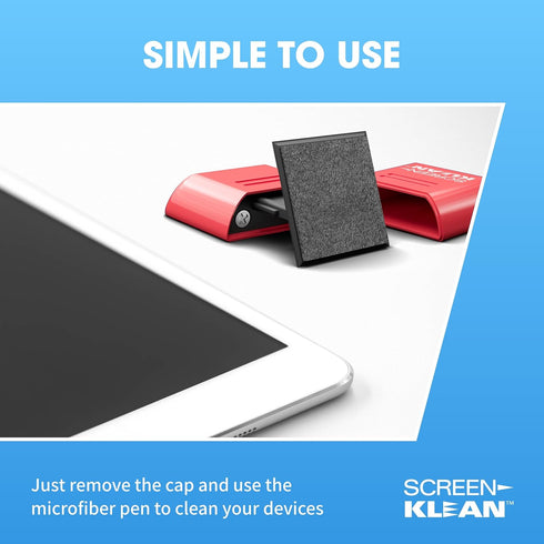 CarbonKlean ScreenKlean Tablet Screen Cleaner - Compatible with iPad, Android & Amazon Tablet - with Carbon Microfiber Tech - Injected Pink - 1 Co...