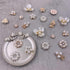 Pearl Embellishments,21pcs Rhinestone Pearl Buttons Pearl Brooch Pearl Pendants for Craft Wedding Bouquet,Jewelry Making,Clothes Bags Shoes Decora...