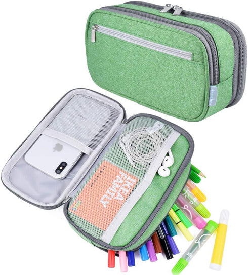 YONZONE Big Pencil Case Large Capacity Pencil Bag Pouch Pencil Pen Case Holder Marker with 3 Compartments for Office Desk Supplies Organizer Stora...