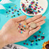 Craftdady 180Pcs Glass Seed Beads 2 Hole Tila Beads 9 Colors Crystal Glass Tile Beads Square Waist Beads Kit for Crafts DIY Multi-Strand Bracelets...