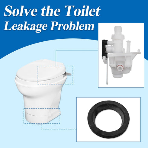 31705 RV Toilet Water Valve Kit, Compatible with Thetford Aqua-Magic V High and Low Models...