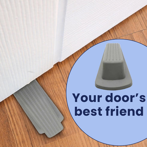 Door Stoppers for Bottom on Floors - for Carpet, Tile, Concrete & Wood - Holds Open & Prevents Lock-Outs - Home Improvement Accessories - Pack of ...