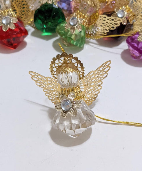 Angel Ornaments for Christmas Tree, Hanging Ornaments, Car Hanging Ornament Interior Decor, Clear, Pack of 12...