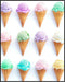Posterizer 1 pcs-colorful pastel ice cream cones minimal poster 1-Kitchen & Bar Art-Gift for Men Women Teens- Art for Cafe, Restaurant, Coffee Bar...