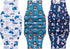 CuteBone Washable Dog Diapers Male with Snaps Reusable Doggie Belly Band for Male Dogs Wraps 3pcs a Pack KDM06M...