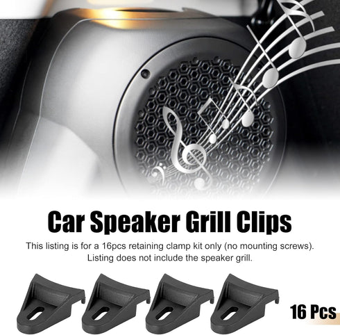 X AUTOHAUX 16pcs Black Car Subwoofer Speak Grill Clips Clamps Install Bay Fit for 4" 6" 8" 10" 12" 15"...