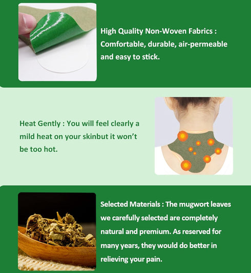 MQ 12 Count Shoulder & Neck Patch, Heat Patches for Shoulder & Neck, Warming Herbal Patches Long-Lasting Relief for Lumbar, Knee, Back, Neck, Shou...