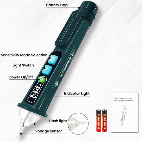 Voltage Tester, X-XIANQI Non Contact Voltage Tester Detector, Electric Tester Pen, Electricity Tester Dual Range 12V-1000V/48V-1000V, Live Wire Te...