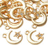 BronaGrand 50pcs Alloy Star Moon Charms Crystal Rhinestone Celestial Crescent Pendants Charms Jewelry Making Accessories for DIY Earrings Bracelet...
