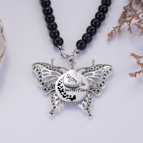 Mom Memorial Suncatcher Butterfly for Car Charm Loss of Mother Ornament Hanging Rear View Mirror Accessories Grief Bereavement Sympathy Gift...