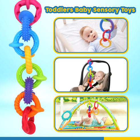 Bath Toys Suction Sensory Toys: 20 Pcs Silicone Suction Cup Toys - Bath Toys No Hole - Sensory Toys for Baby Toddlers...