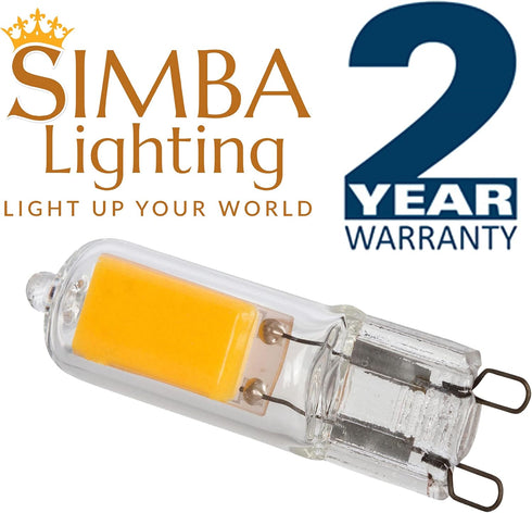 Simba Lighting G9 LED COB Light Bulb (4 Pack) 2W T4 20W to 25W Halogen Replacement for Pendants, Ceiling Lights, Desk Lamp, Wall Sconce, 120V JCD ...